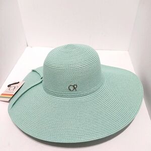 OP Wide Brim Sun Hat,‎ NWT, Aqua, Size OS